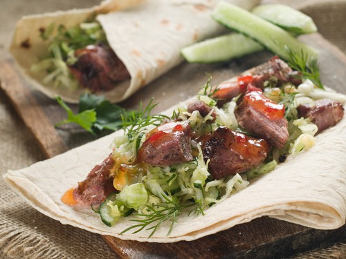 Asian Pork Wrap Shutterstock 100786294