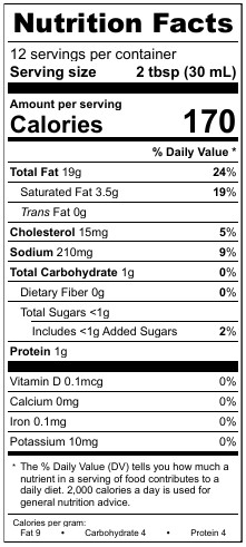  Nutrition Factschunky Blue Cheese Dressing